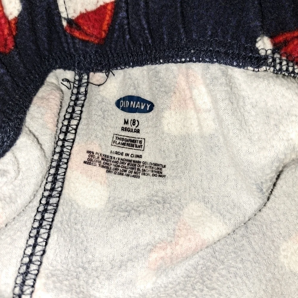 Old navy kids Pajama bottoms Santa hat print Size 8